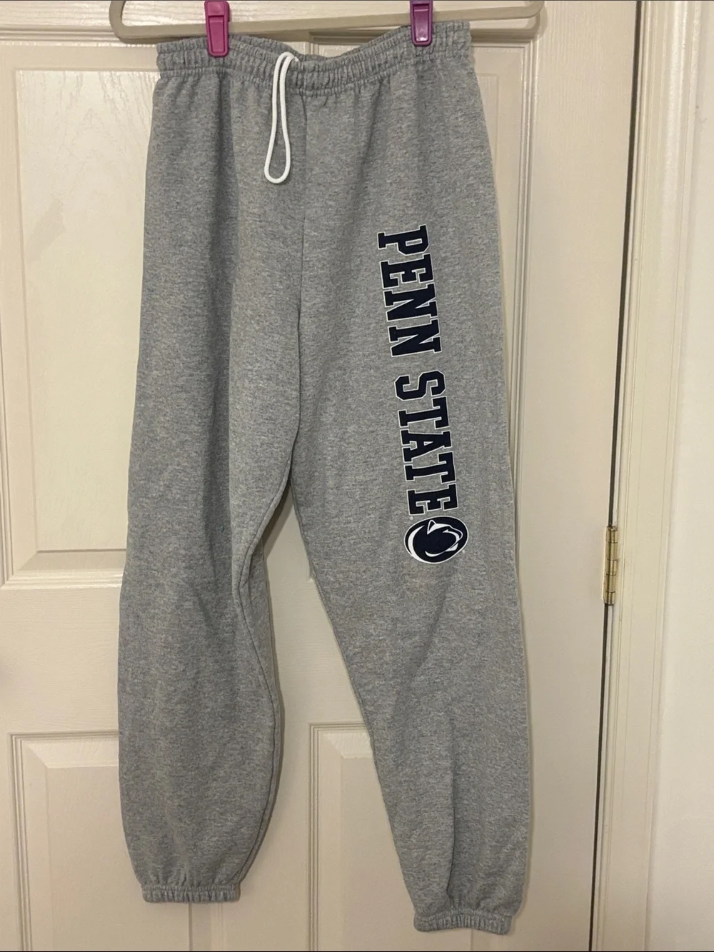 Gildan Gray Penn State Sweatpants with Navy Logo